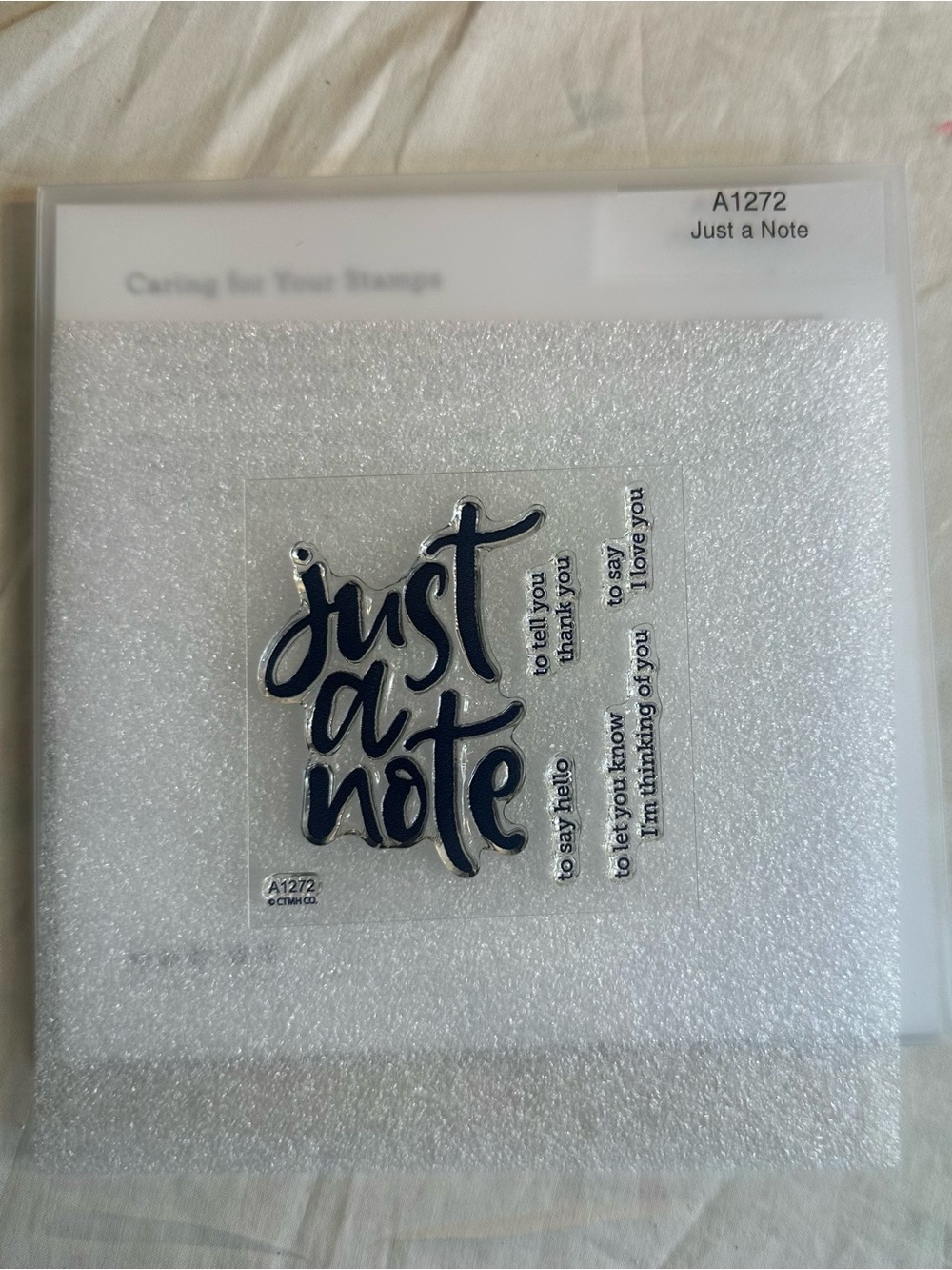 Close To My Heart A1272 Just A Note Acrylic Stampset